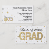 Gold Foil Glitter Confetti Gradution Party Custom Visitekaartje (Voorkant / Achterkant)