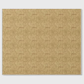 Gold Foil Glitter Glitter Checkered Monogramed Ker Cadeaupapier (Vlak)