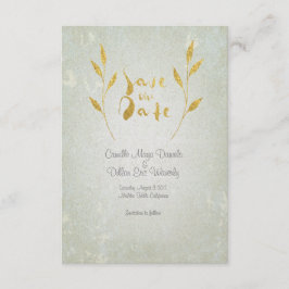 Gold Foil Gold Leaf-effect Save-the-Date Wedding Save The Date