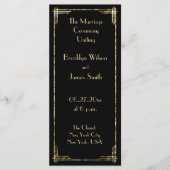 Gold Foil Great Gatsby Art Deco Wedding Programs Programma (Voorkant)