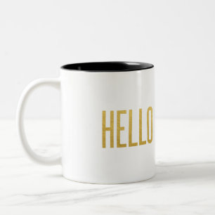 Gold Foil Hallo Darling Tweekleurige Koffiemok