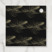 Gold Foil Hand Drawn Wedding Feather Wedding Bedankjes Labels (Achterkant)