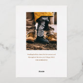 Gold Foil Handdraw Fireworks Nouvel An Carte photo (Verso)