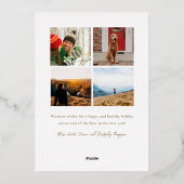 Gold Foil Handwriting Joyful Holiday Carte photo (Verso)