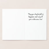 Gold Foil Happy Birthday Kaart (Binnen)