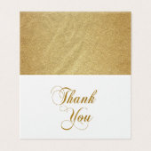 Gold Foil Hartelijk dank Kaart (Buitenkant ongevouwen)