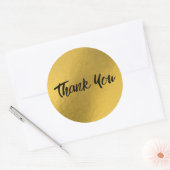 Gold Foil Hartelijk dank Ronde Sticker (Envelop)
