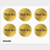 Gold Foil Hartelijk dank Ronde Sticker (Vel)