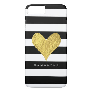Gold Foil Heart iPhone 8 Plus / 7 Plus Hoesje