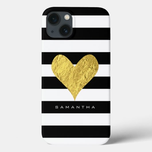 Gold Foil Heart Case-Mate iPhone Case (Achterkant)