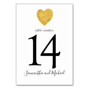 Gold Foil Heart Kaart