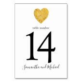 Gold Foil Heart Kaart (Achterkant)