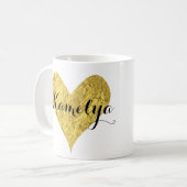 Gold Foil Heart Koffiemok (Voorkant links)