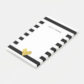 Gold Foil Heart Post-it® Notes (Schuin)