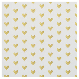 Gold Foil Heart Stof
