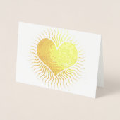 Gold Foil Heart Valentijn Folie Kaarten (Voorkant)