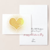 Gold Foil Heart Valentijn Folie Kaarten (Display)
