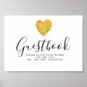 Gold Foil Heart Weddenschap Poster (Voorkant)