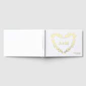 Gold Foil Heart Wreath 2 Mariage Monogramme initia (Complet)