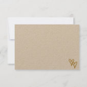 Gold Foil Hearts Kraft Papier Mariage Carte RSVP (Dos)