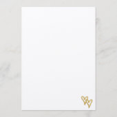Gold Foil Hearts Kraft Papier Mariage Menu (Dos)