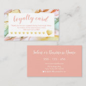Gold Foil Hearts Pastel Abstract Salon Klantenkaartje (Voorkant / Achterkant)