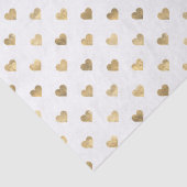 Gold Foil Hearts Tissuepapier (Detail)