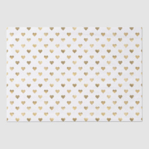 Gold Foil Hearts Tissuepapier