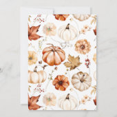 Gold Foil Herfst in Love Cream Pumpkin Vrijgezelle Kaart (Achterkant)