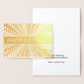 Gold Foil "HEUREUX ANNIVERSAIRE !" Carte (Affichage)