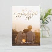 Gold Foil is een geweldige kerstfoto Feestdagenkaart (Staand voorkant)