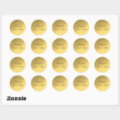Gold Foil Joyeusement Jamais Après Sticker Mariage (Feuille)