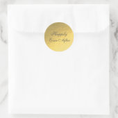 Gold Foil Joyeusement Jamais Après Sticker Mariage (Sac)