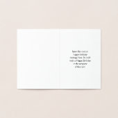 Gold Foil "Joyeux anniversaire, Jennifer !" Carte (Intérieur)