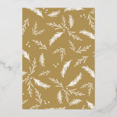 Gold Foil Joyeux Carte photo de Noël (Verso)