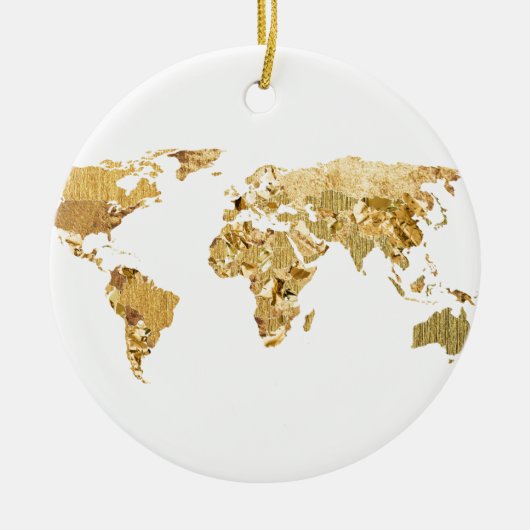 Gold Foil-kaart Keramisch Ornament (Voorkant)