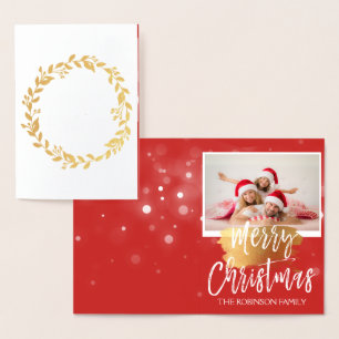 Gold Foil-kerstkaart Folie Kaarten