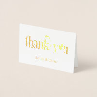 Gold Foil | Kute kalligrafie Foto bedankt