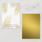 Gold Foil Leaf Earring Jeweling Display Custom Visitekaartje (Voorkant / Achterkant)