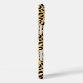 Gold Foil Leopard Print Monogrammed Case-Mate iPhone Case (Achterkant / Rechts)
