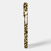 Gold Foil Leopard Print Monogrammed Case-Mate iPhone Case (Achterkant / Links)