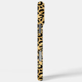 Gold Foil Leopard Print Monogrammed Case-Mate iPhone Case (Achterkant / Rechts)