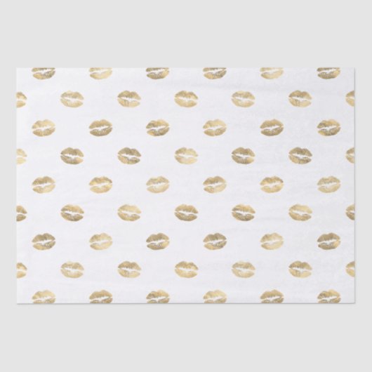 Gold Foil Lips Tissuepapier (Voorkant)