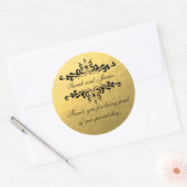Gold Foil look mariage Favor Merci Étiquette (Enveloppe)