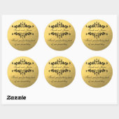 Gold Foil look mariage Favor Merci Étiquette (Feuille)