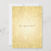 Gold Foil Look Stars Confetti Wedding Kaart (Achterkant)