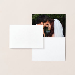 Gold Foil Lotus Flower Photo Hartelijk dank Folie Kaarten