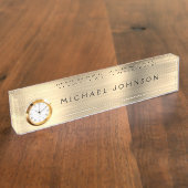 Gold Foil | Luxe Professional Executive Naambordje (Zijkant)
