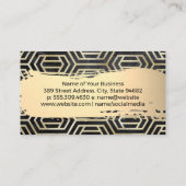 Gold Foil Luxury Modern Geometric Pattern Visitekaartje (Achterkant)