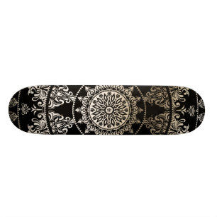 Gold Foil Mandala   Aangepaste kleur Skateboard